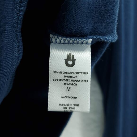 Spiritual Gangster Women's Navy Embroidered Rainbow Savasana Pullover Sweater M - Picture 7 of 11